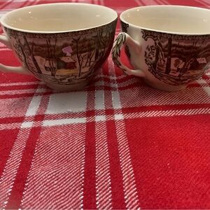 Johnson Brothers Woodland Scene cups made in England
